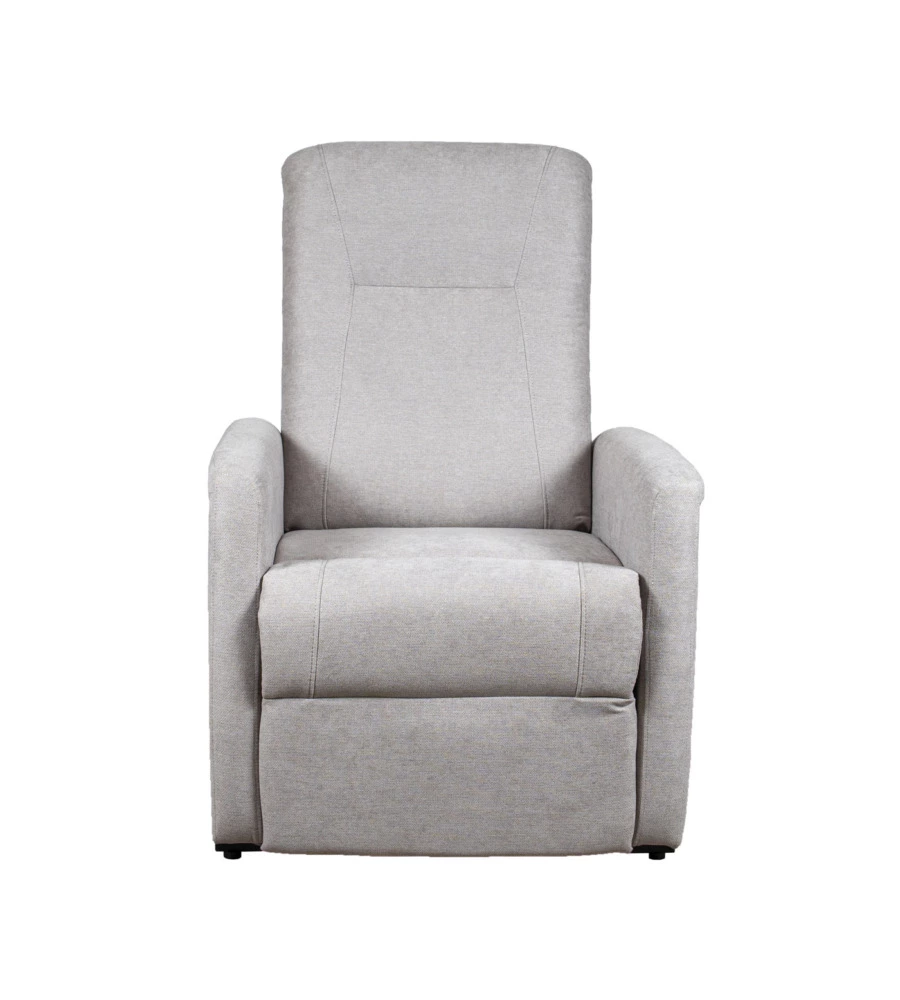 POLTRONA MASSAGGIANTE BELLAHOME "SIENA" CON RECLINER ELETTRICO IN TESSUTO GRIGIO, 75X93X105 CM